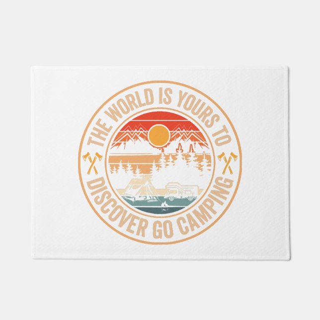 Funny Camping Campfire Smores Quote Doormat (Front)