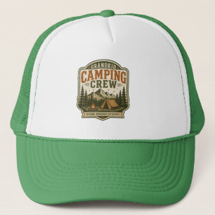 Funny Camping Crew Outdoor Trucker Hat