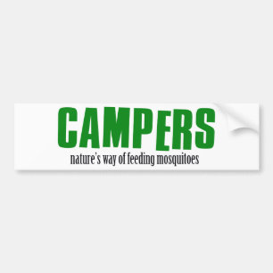 Funny camping designs bumper sticker