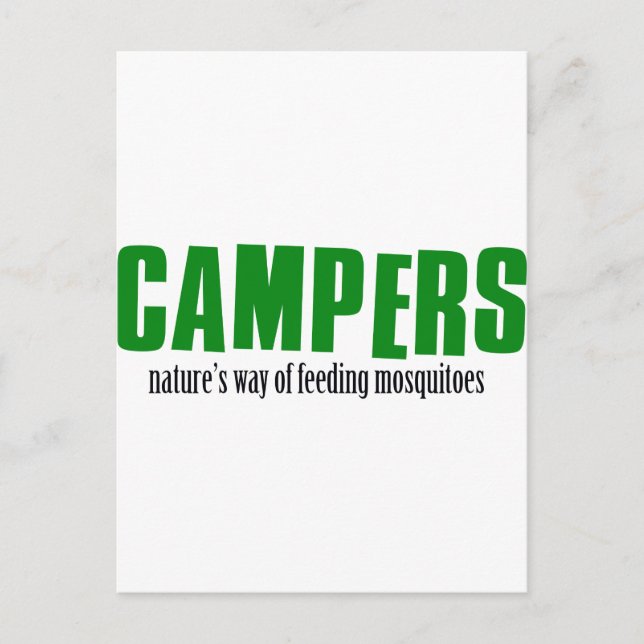 Funny camping designs postcard (Front)