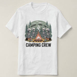 Funny Camping Fires Friends Fun Camping Crew T-Shirt