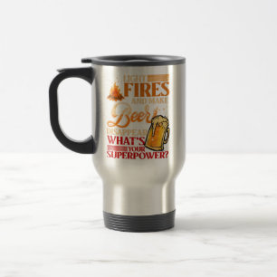 Funny Camping Gift I Light Fires & Make Beer Disap Travel Mug