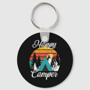 Funny Camping Hiking Lover Present Happy Camper Vi Keychain