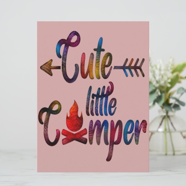 Funny Camping, jolie Carte de vacances de Camper L (Debout devant)