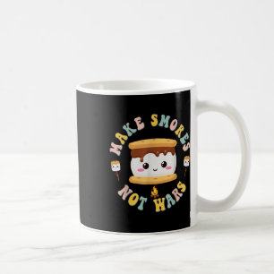 Funny Camping Kawaii Smores Make Smores Not Wars C Coffee Mug