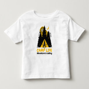 Funny Camping Monster – Camp Life Adventure Toddler T-shirt