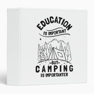 Funny Camping Quote Binder
