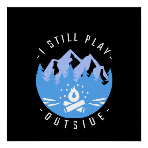 Funny Camping Quote Vacation Gift Poster