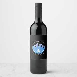 Funny Camping Quote Vacation Gift Wine Label