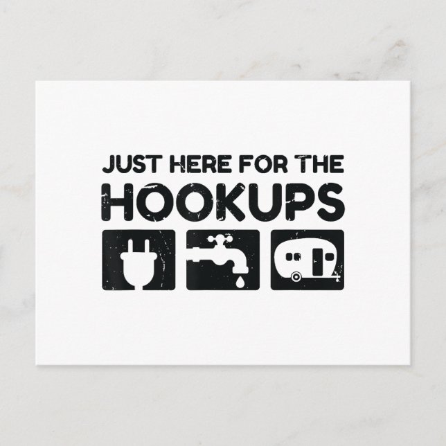 Funny Camping RV Caravan Motorhome Just Here For T Postcard (Front)