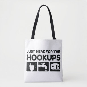 Funny Camping RV Caravan Motorhome Just Here For T Tote Bag