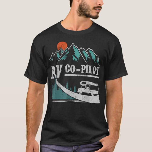 Funny Camping Rv Co-Pilot Road Trip T-Shirt (Front)