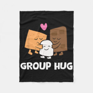 Funny Camping Smores Group Hug Cute S'mores 1 Fleece Blanket