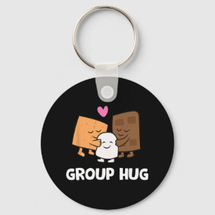 Funny Camping Smores Group Hug Cute S'mores 1 Keychain