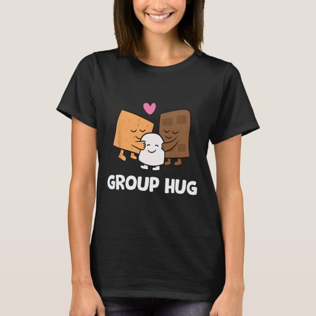 Funny Camping Smores Group Hug Cute S'mores 1  T-Shirt (Front)