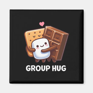 Funny Camping Smores Group Hug Shirt Cute S'mores Magnet