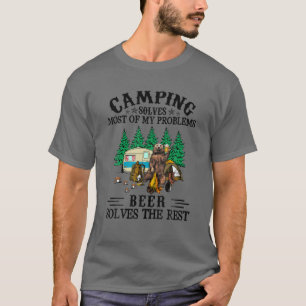 Funny Camping Solves Most Of My Problems - Bear An T-Shirt