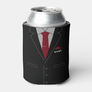 Funny Can Cooler Business Suit Custom Name Text