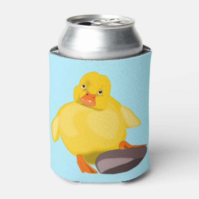 Funny Can Cooler with Yellow Duck - Customizable (Can Front)