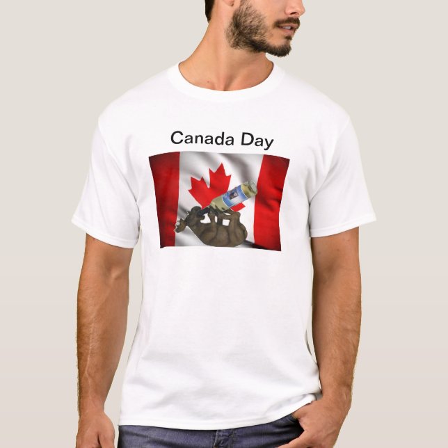 Funny Canada Day T-Shirt (Front)