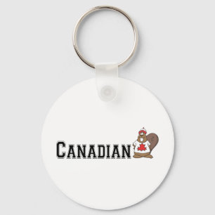 Funny Canadian Beaver Keychain