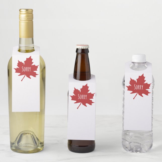 Funny Canadian Bottle Tag (In Situ)