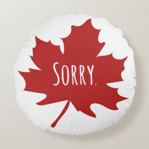Funny Canadian Canada Day Round Pillow