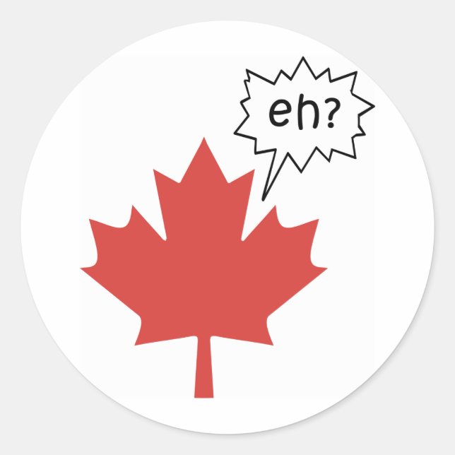 Funny Canadian Classic Round Sticker (Front)