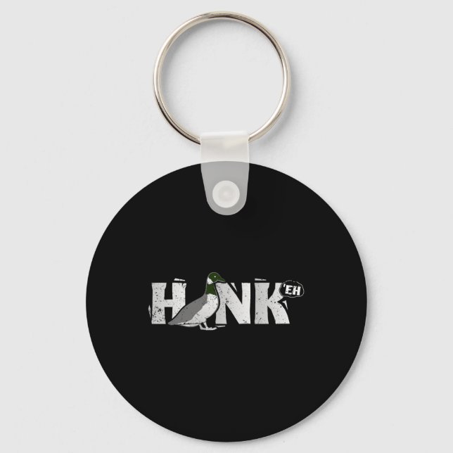 Funny Canadian Goose Geese Honk North Bird Hunting Keychain (Front)