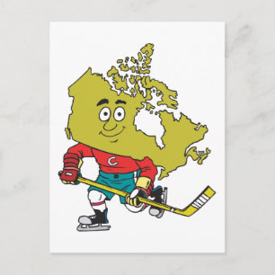 Funny Canadian Hockey Postcard