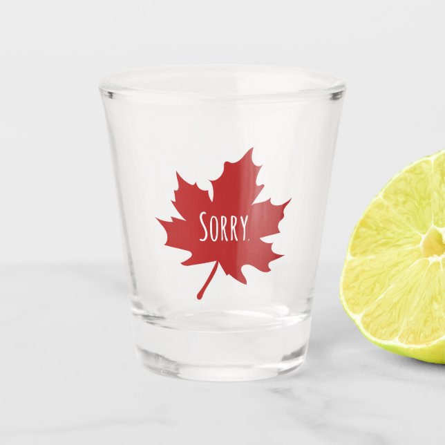 Funny Canadian Shot Glass (Front)