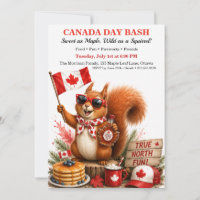 Funny Canadian Squirrel Canada Day Maple Pancake