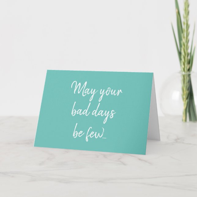 Funny Cancer Chemo Ovarian Teal Get Well Card (Front)