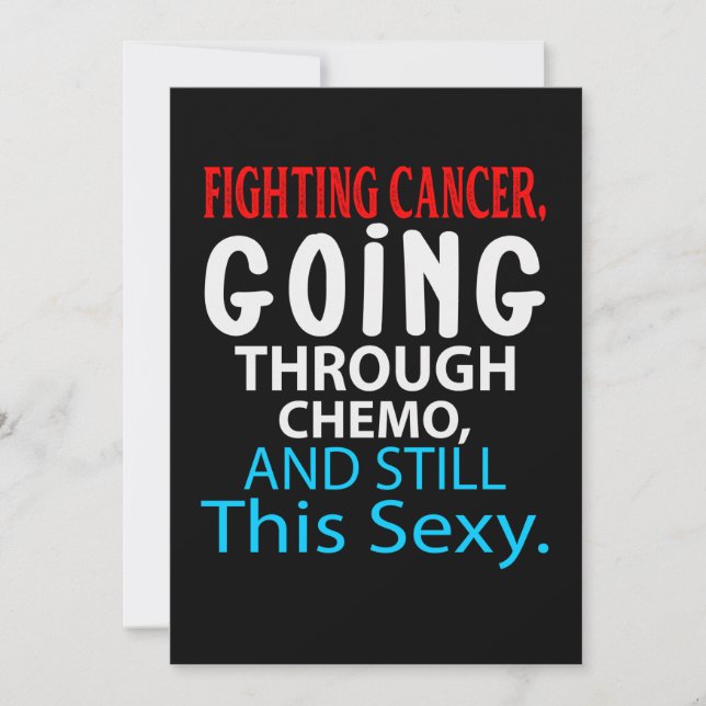 Funny Cancer Fighter Inspirational Quote Chemo Pat Save The Date (Front)