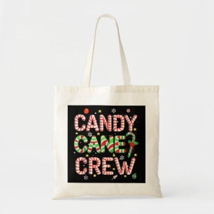 Funny Candy Cane Crew Christmas Candy Lover X-mas Tote Bag