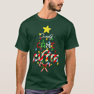 Funny Candy Cane Cutie Christmas Tree Family Match T-Shirt