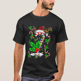 Funny Candy Cane Xmas Plaid Santa Reindeer Christm T-Shirt