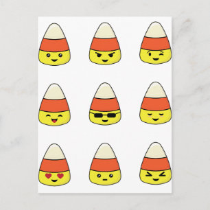Funny Candy Corn Emoji Postcard