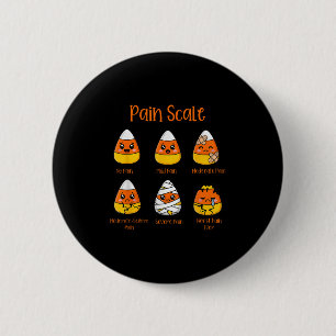 Funny Candy Corn Pain Scale Halloween For Medical 2 Inch Round Button