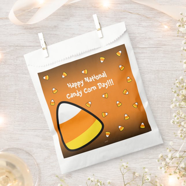 Funny Candy Corn Paper Plate Favour Bag (Clipped)