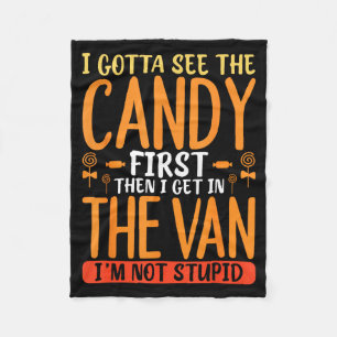 Funny Candy Quote With Bold Sarcastic Humour Fleece Blanket