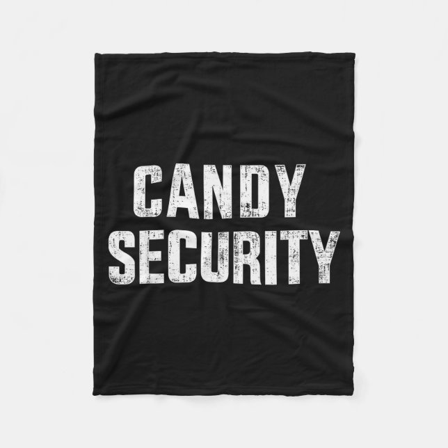 Funny Candy Security Lazy Halloween Costume  Fleece Blanket (Front)