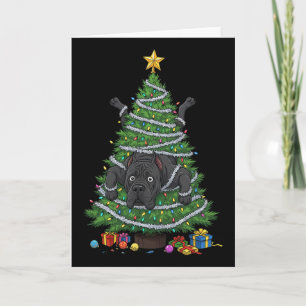 Funny Cane Corso Christmas Tree Lights Kids Mens W Card