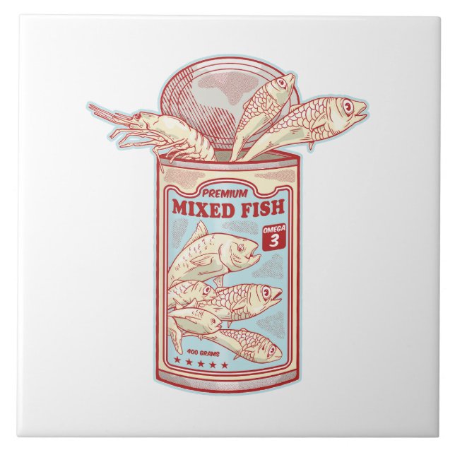 Funny canned fish tile (Front)