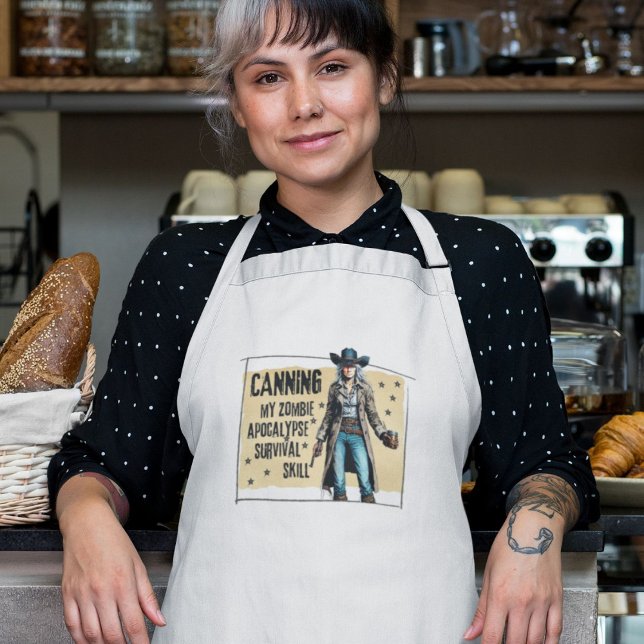 Funny Canning Cook Sarcastic Phrase Western Woman Standard Apron (Creator Uploaded)