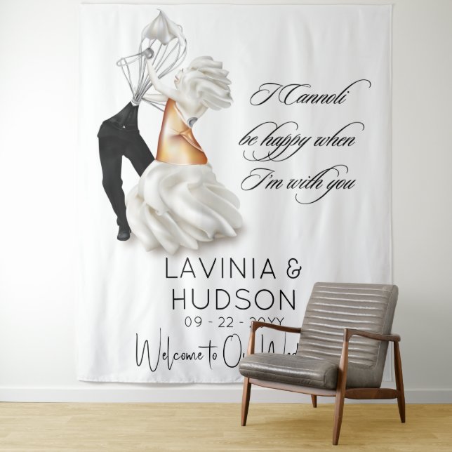 Funny Cannoli Italian Wedding Tapestry (In Situ)