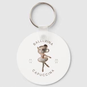 Funny Cappuccina Ballerina Cappuccino Dancer Coffe Keychain