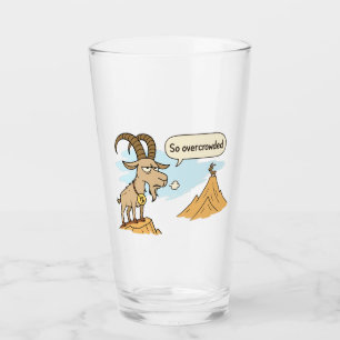 Funny Capricorn Goat – So Overcrowded Cartoon Glass