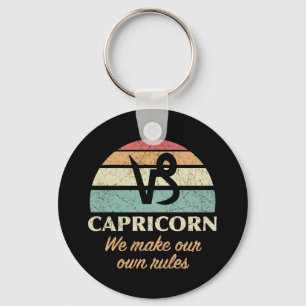 Funny Capricorn Zodiac Rules Keychain