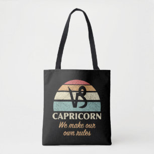 Funny Capricorn Zodiac Rules Tote Bag